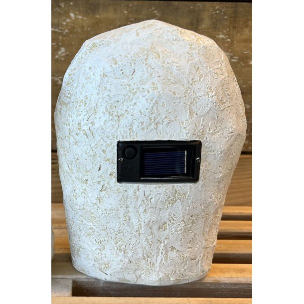 Gravpynt-Engle i sten med solceller